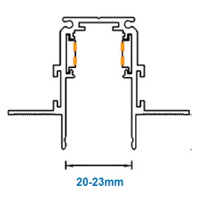 Magnetická lišta široká 20 mm