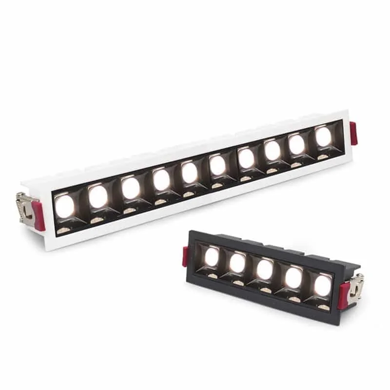 Pevný nebo směrovatelný hliníkový lineární downlight