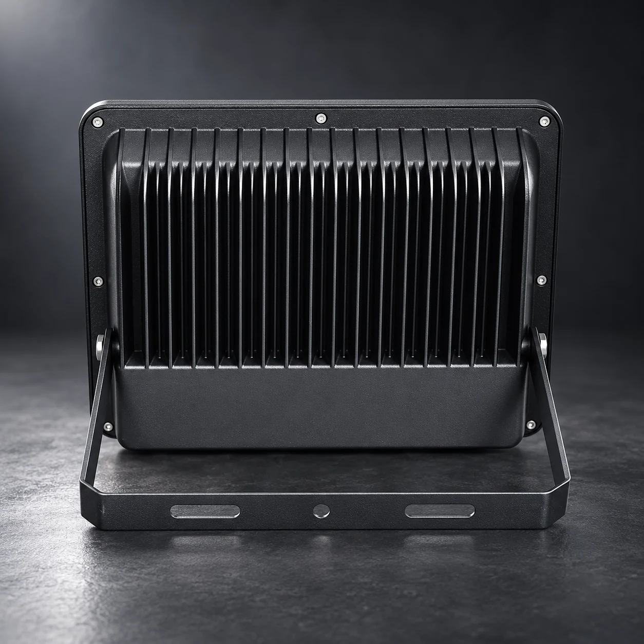 black floodlight rear parallel fins wide bracket charcoal studio