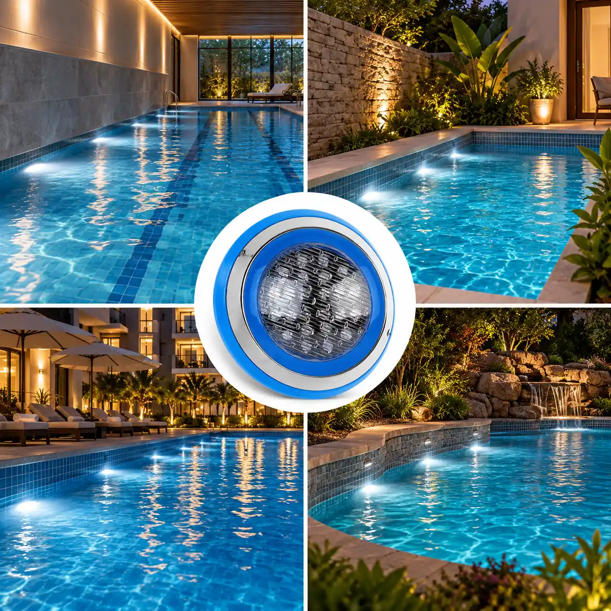 blue rim pool light four new swimming pool applications