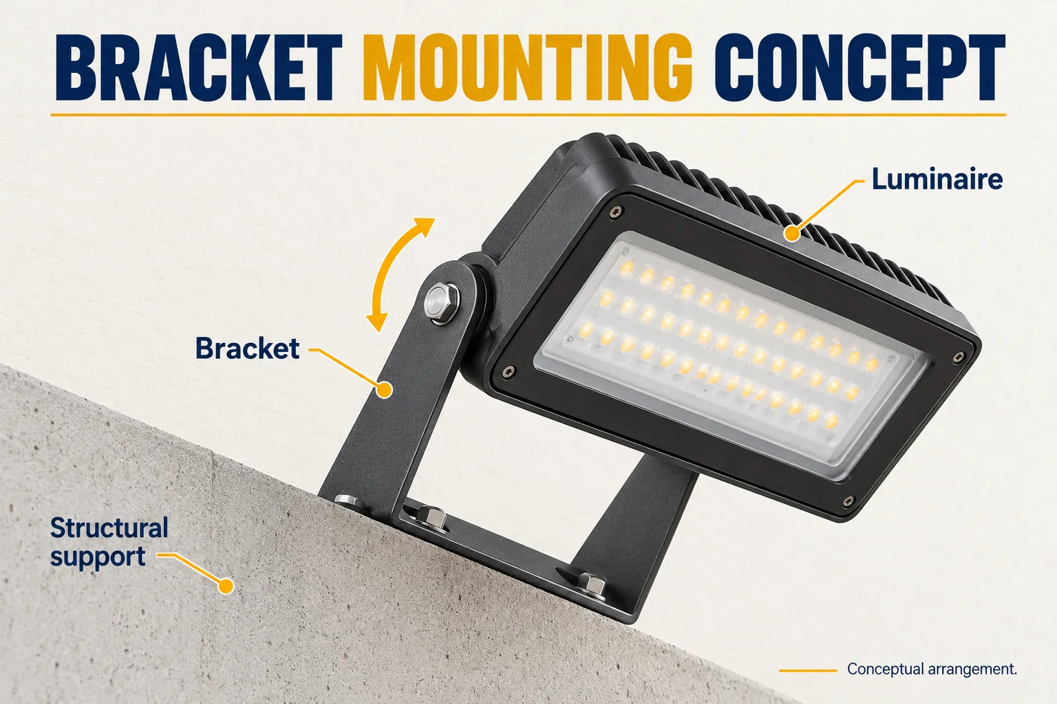 bracket mounted high bay mounting