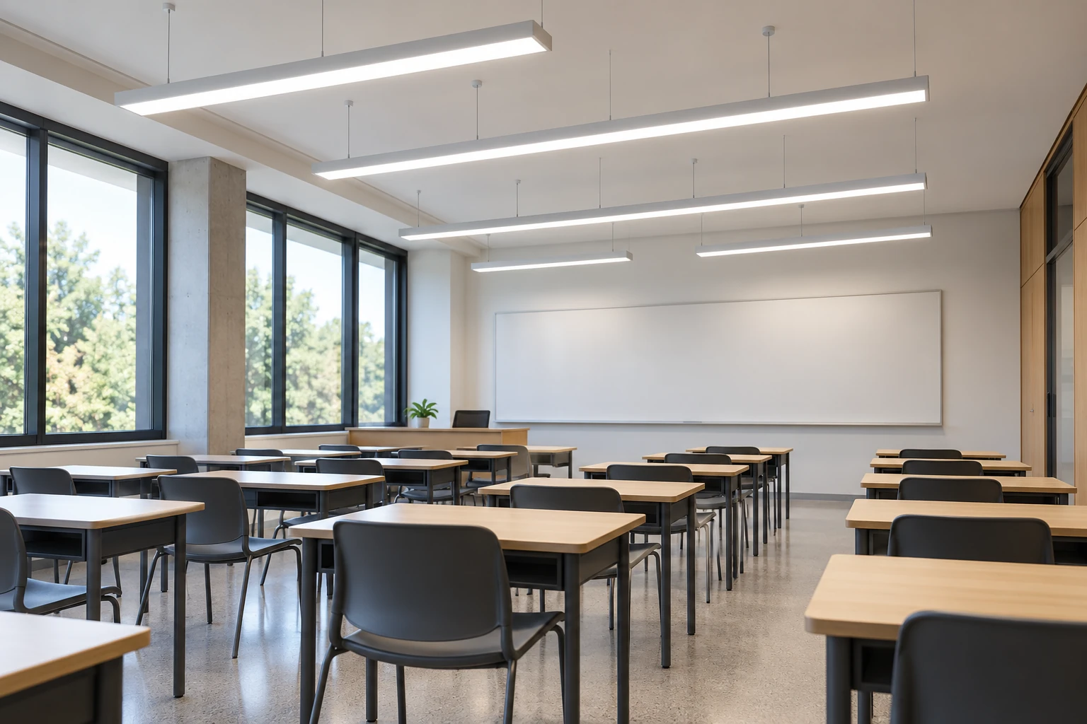 classroom suspended led panel lighting