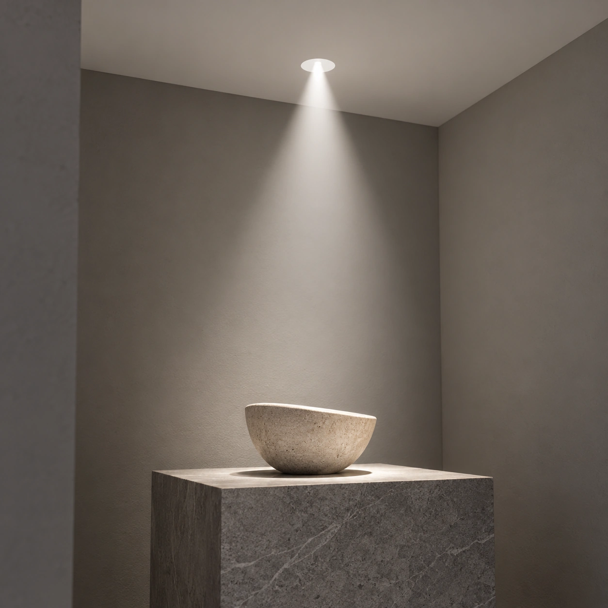 flush ceiling aperture focused lighting niche