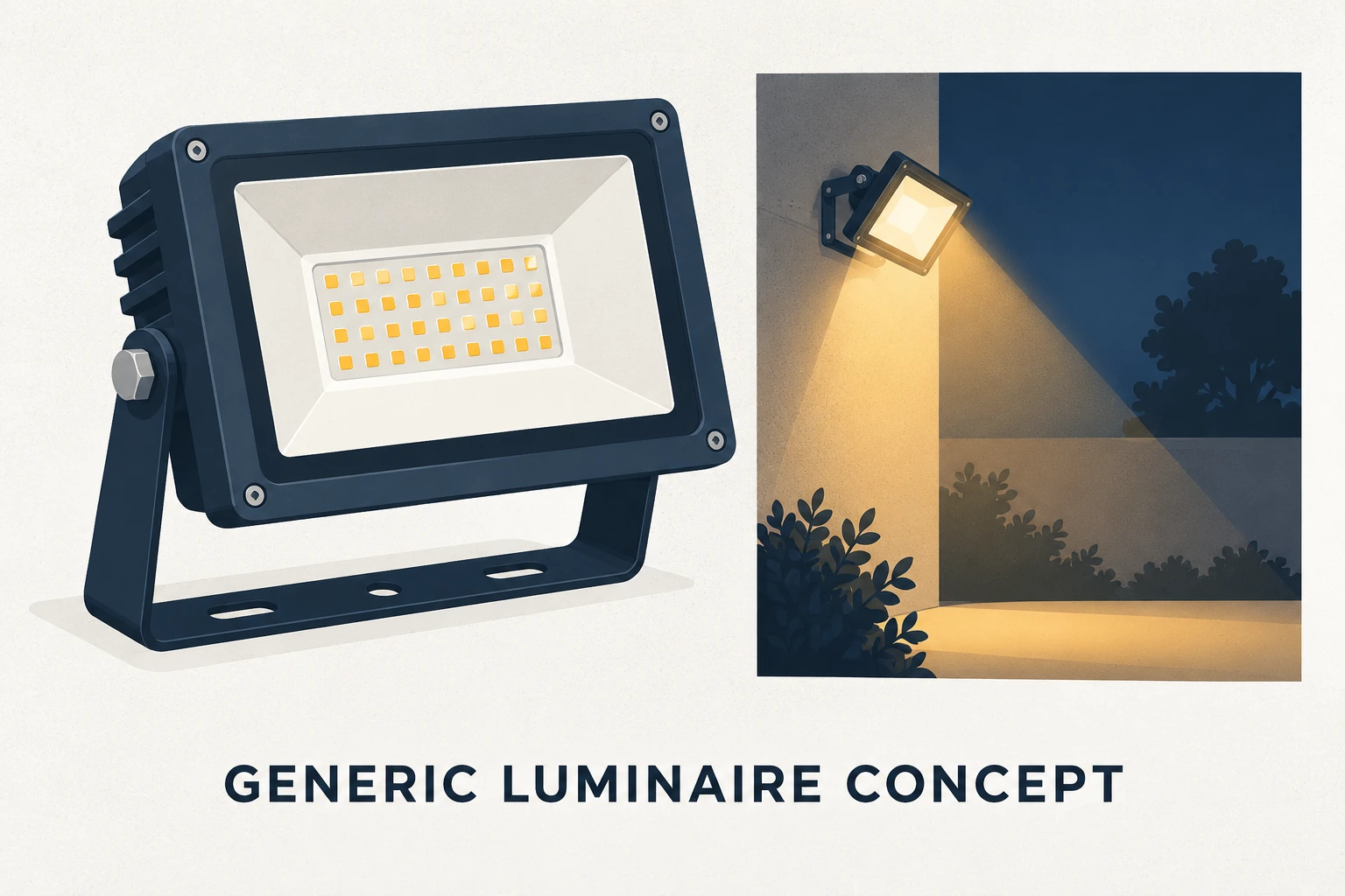 generic led floodlight luminaire concept