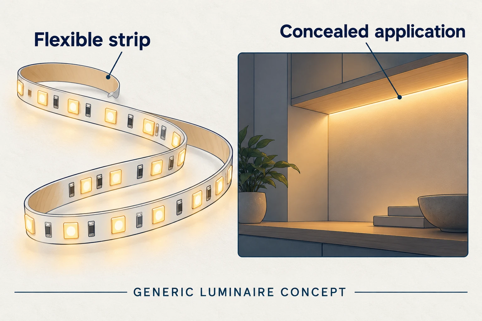 generic led strip lighting concept