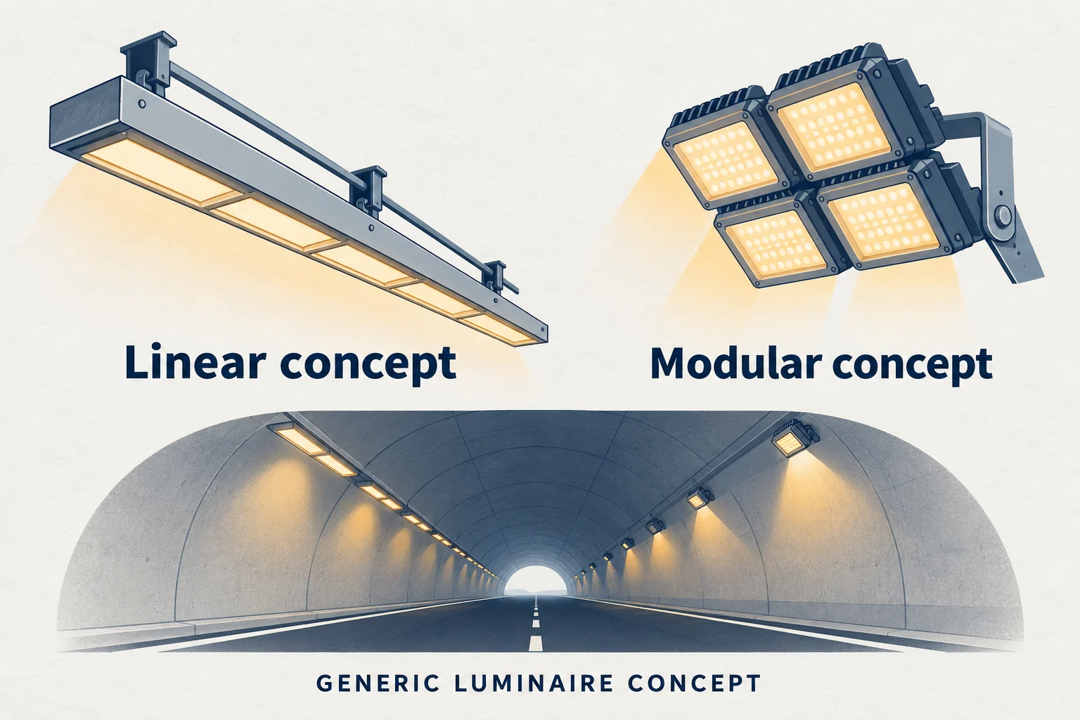 generic tunnel luminaire families concept