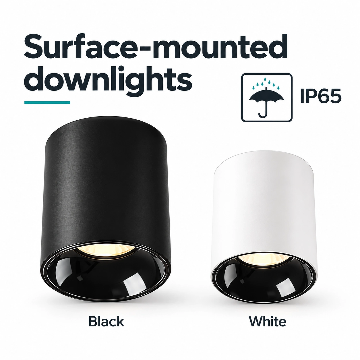 Válcový přisazený downlight IP65