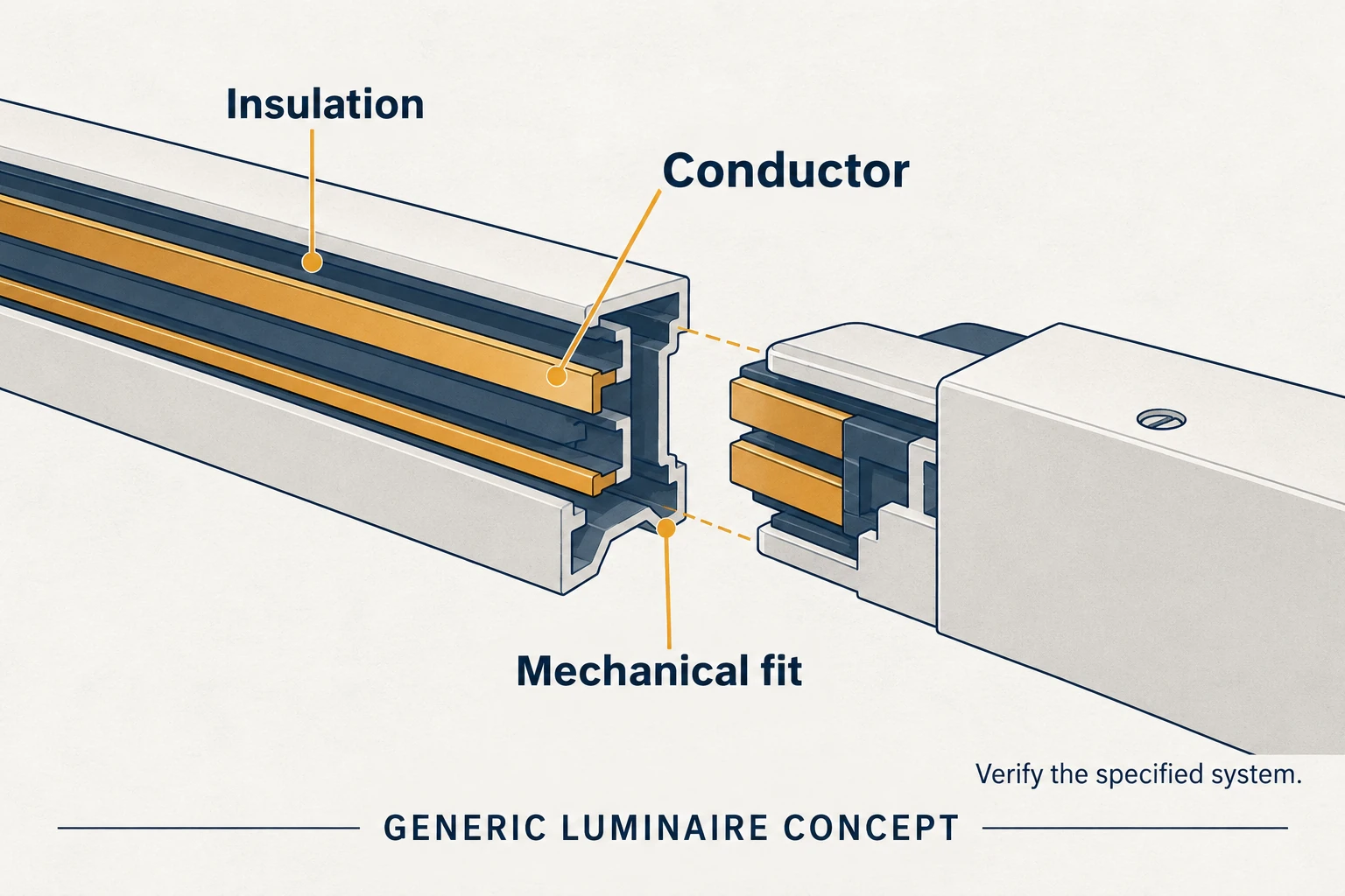 lighting track contact design verification