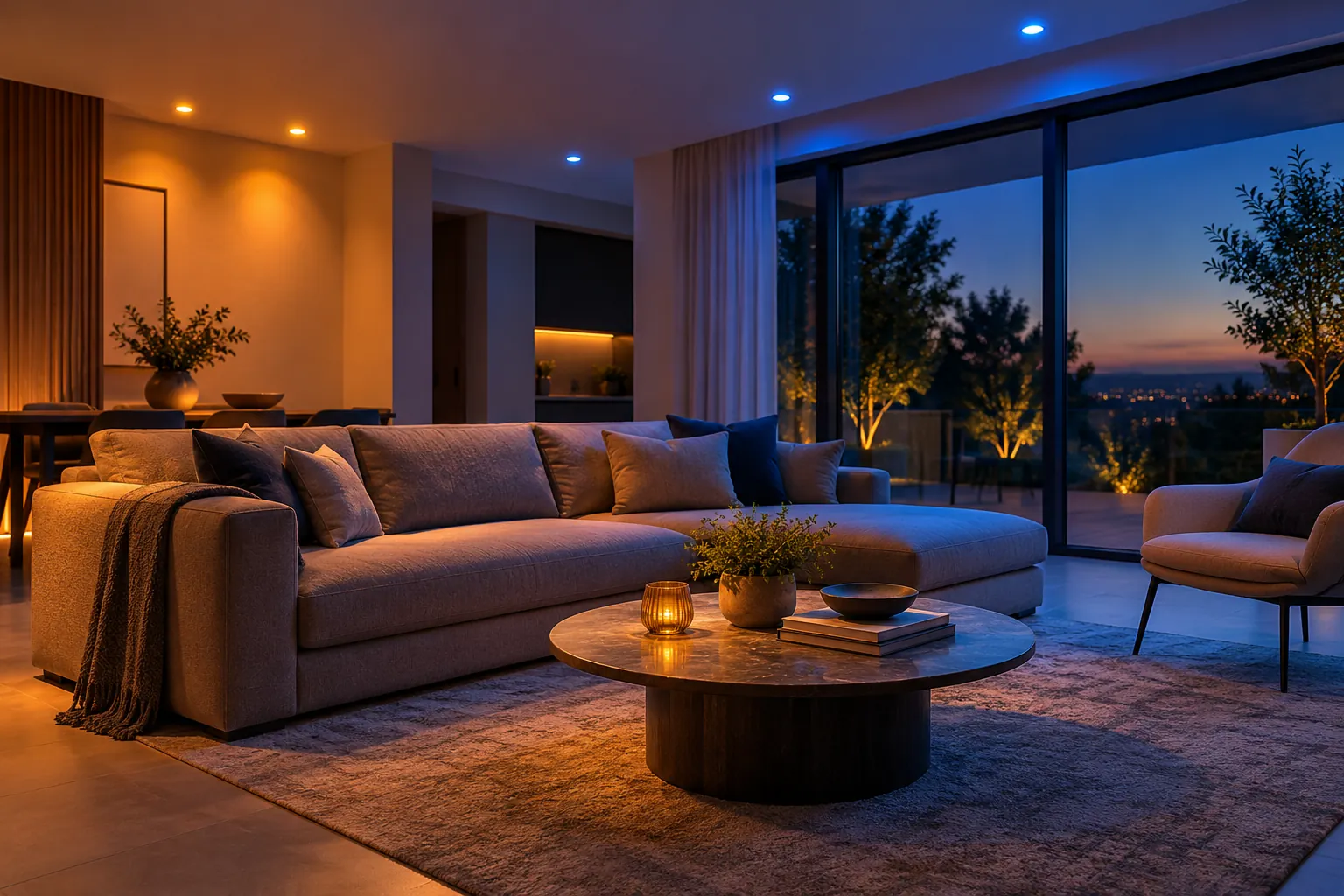 living room rgb led downlight ambience