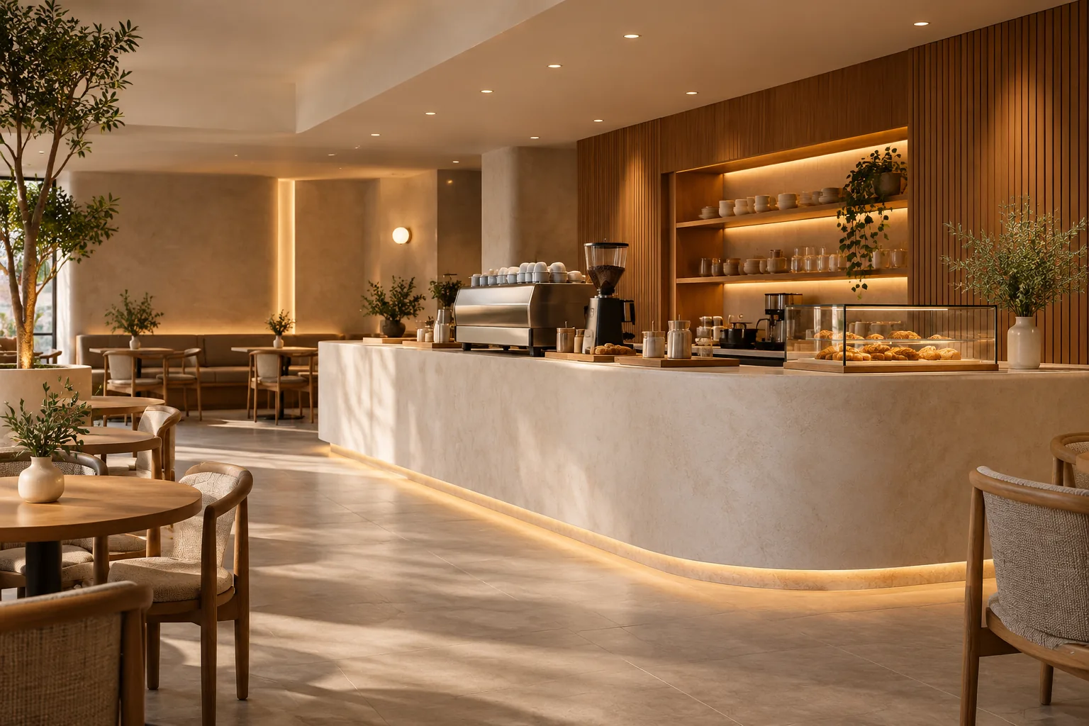 modern coffee shop led downlight design