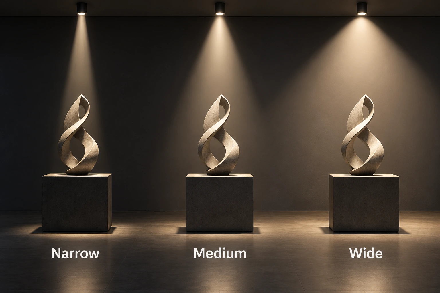 narrow medium wide accent lighting comparison