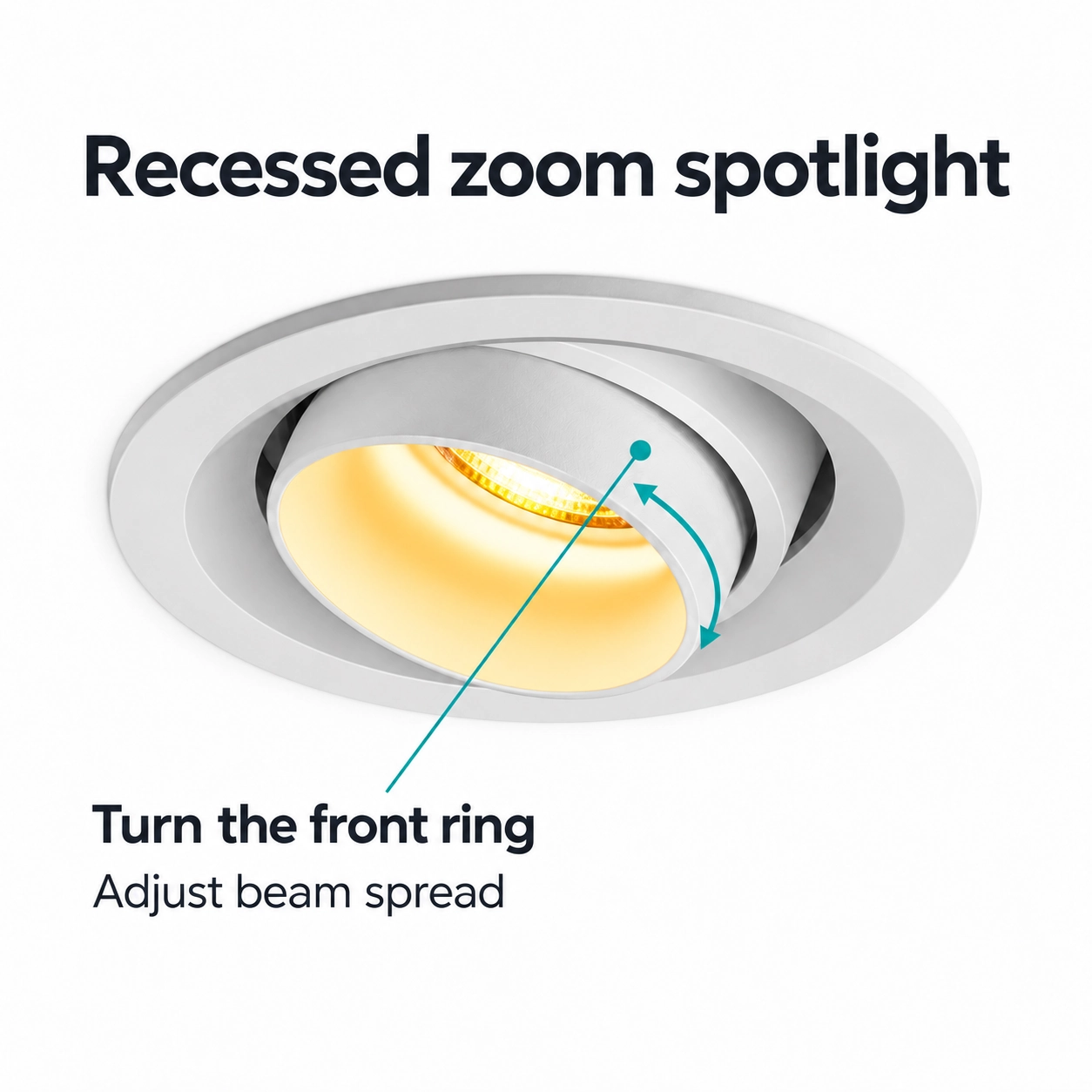 Zapuštěný reflektor se zoomem 15–60°