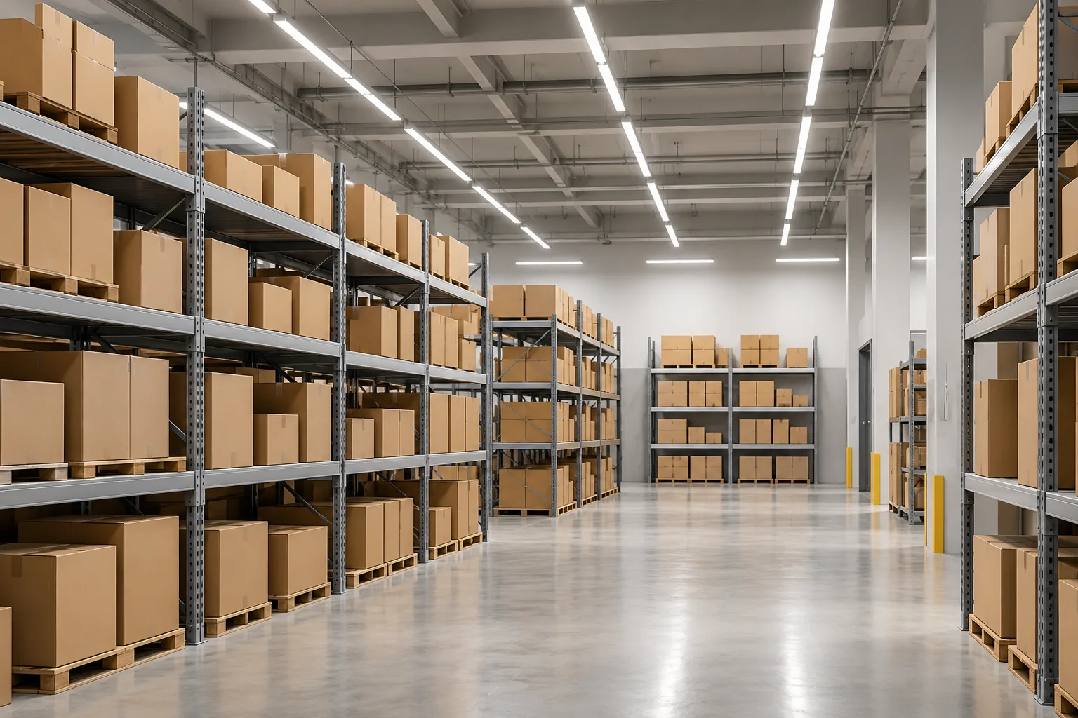retail stockroom linear led ceiling lighting