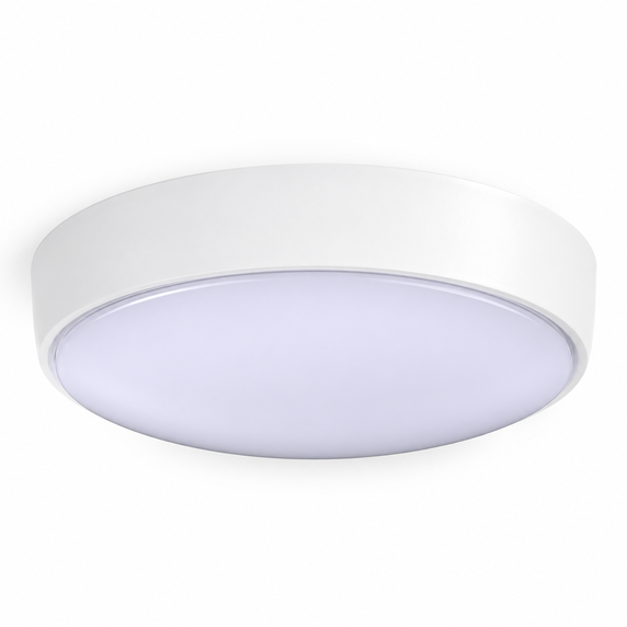round white ceiling light deep rim white studio