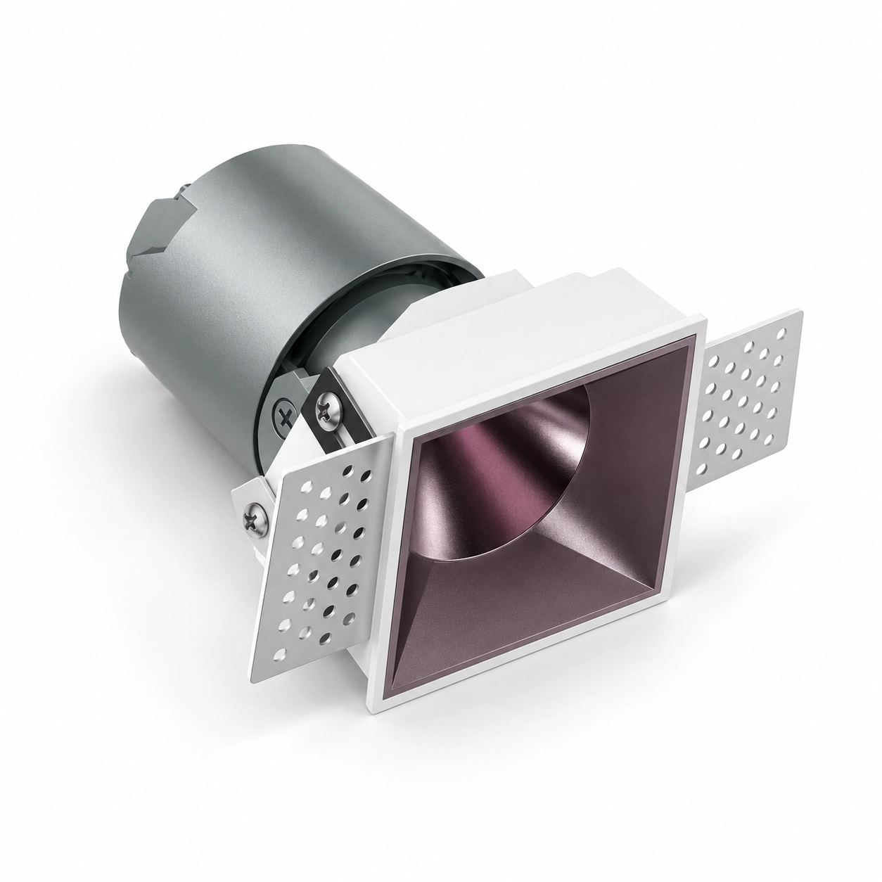 single square trimless downlight metallic bowl