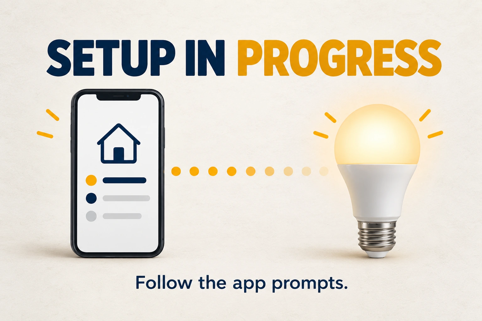 smart lighting setup in progress concept
