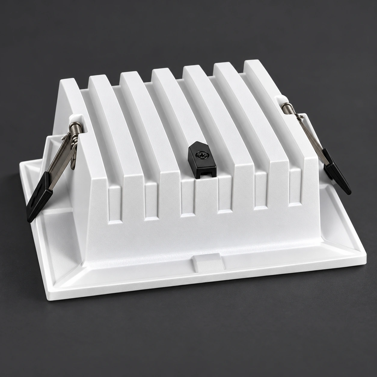 square white downlight rear parallel fins