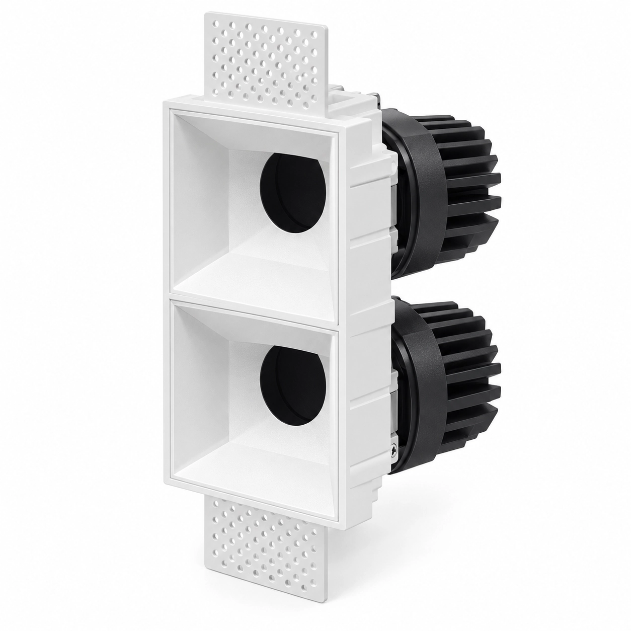 Bezrámový dvojitý čtvercový downlight