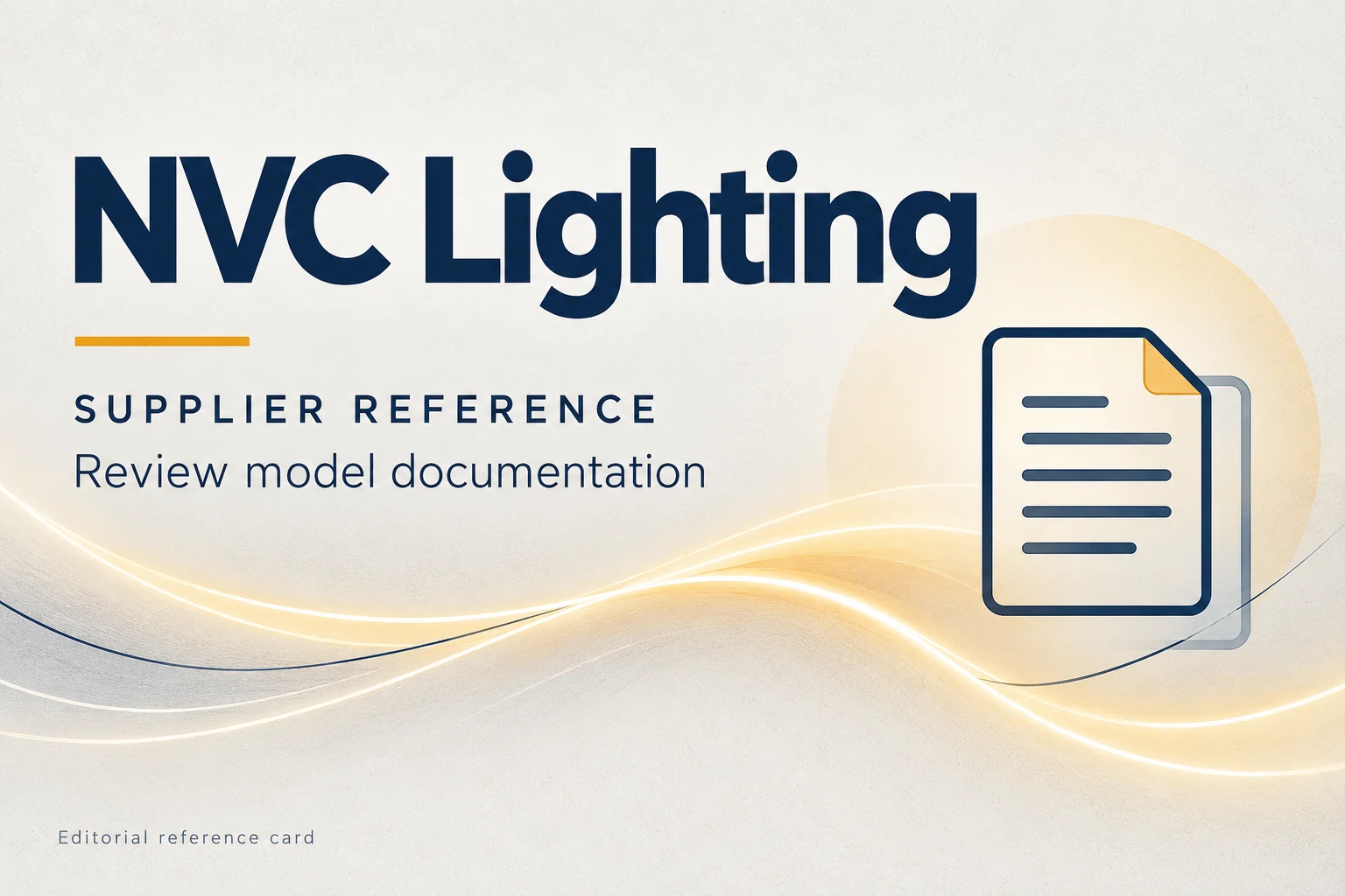 visual identification of nvc lighting in a supplier directory