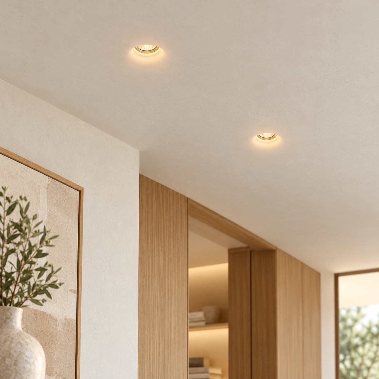 warm trimless downlights new interior
